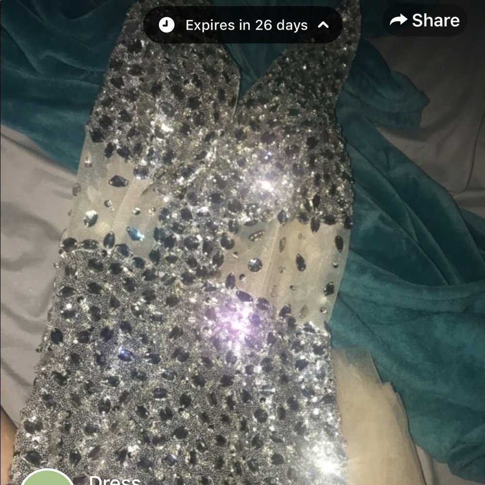 a mermaid sequined prom dress